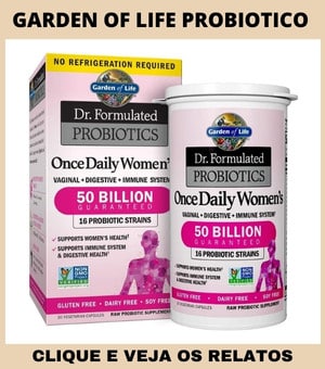 Garden of Life probiotico 50 bilhões CFU 30 Vegetariana Cápsulas